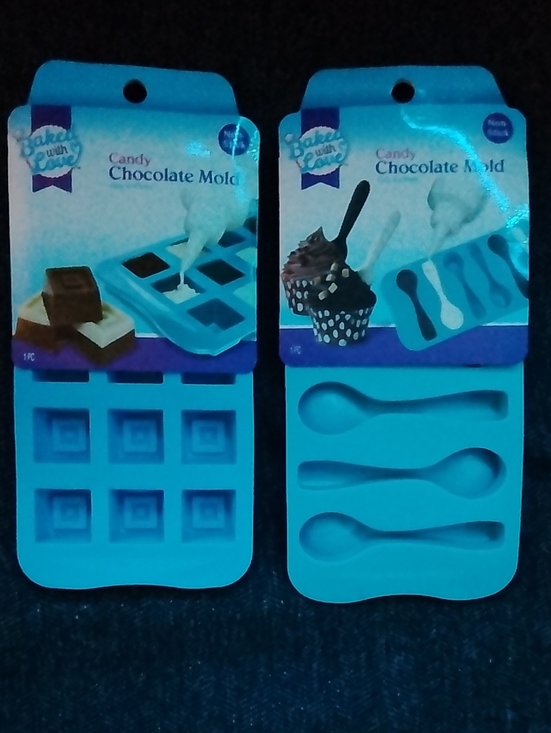 Art skills Other - Silicone Square Cubes & Spoon Shape Candy Chocolate Ice Molds